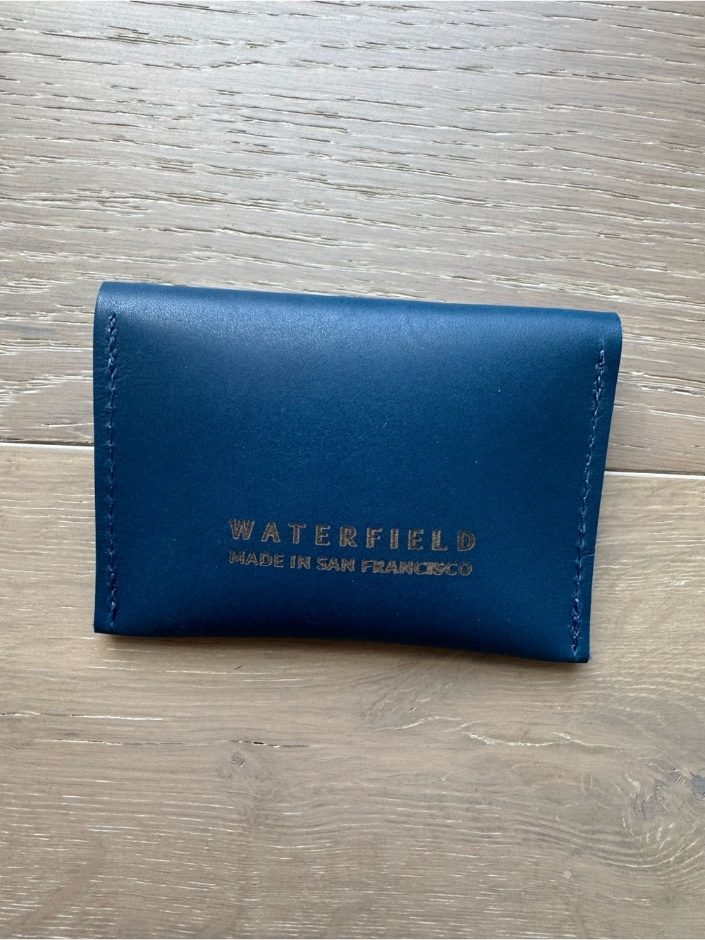 WaterField Navy Leather Card Wallet - Made in San Francisco
